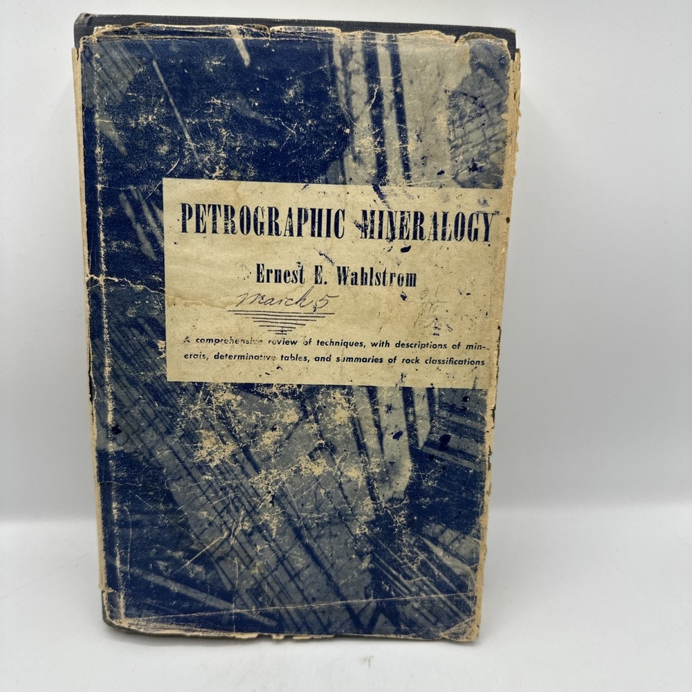 Photographic Mineralogy By Ernest E Wahlstrom